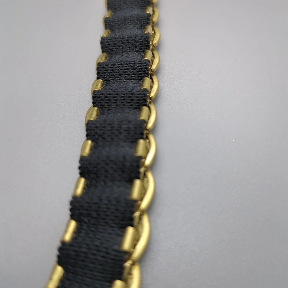 VTG 80s Gold Roman Coin Belt Snake Embossed Vinyl‎ Navy Chain Womens Size Small